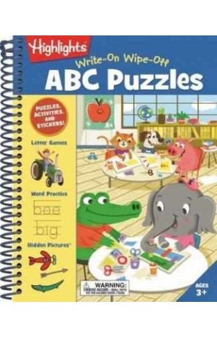 HIGHLIGHTS WRITE-ON-WIPE-OFF: ABC PUZZLE - (Spiral Bound)